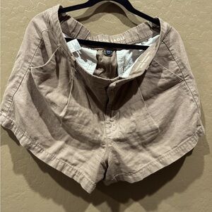 AE Linen high rise trouser shorts